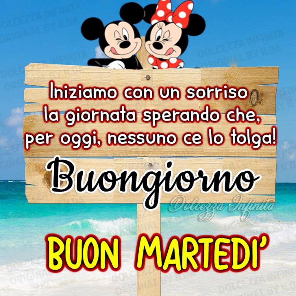 Iniziamo con un sorriso la giornata sperando che, per oggi, nessuno ce lo tolga! Buongiorno buon martedì