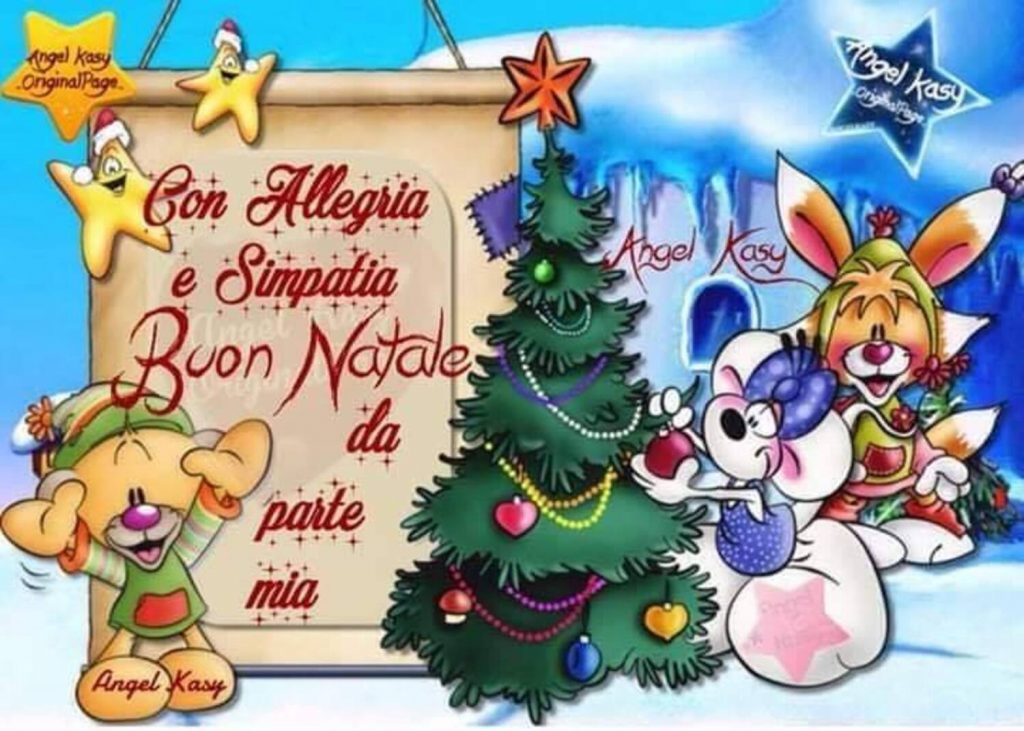 Con allegria e simpatia Buon Natale da parte mia !