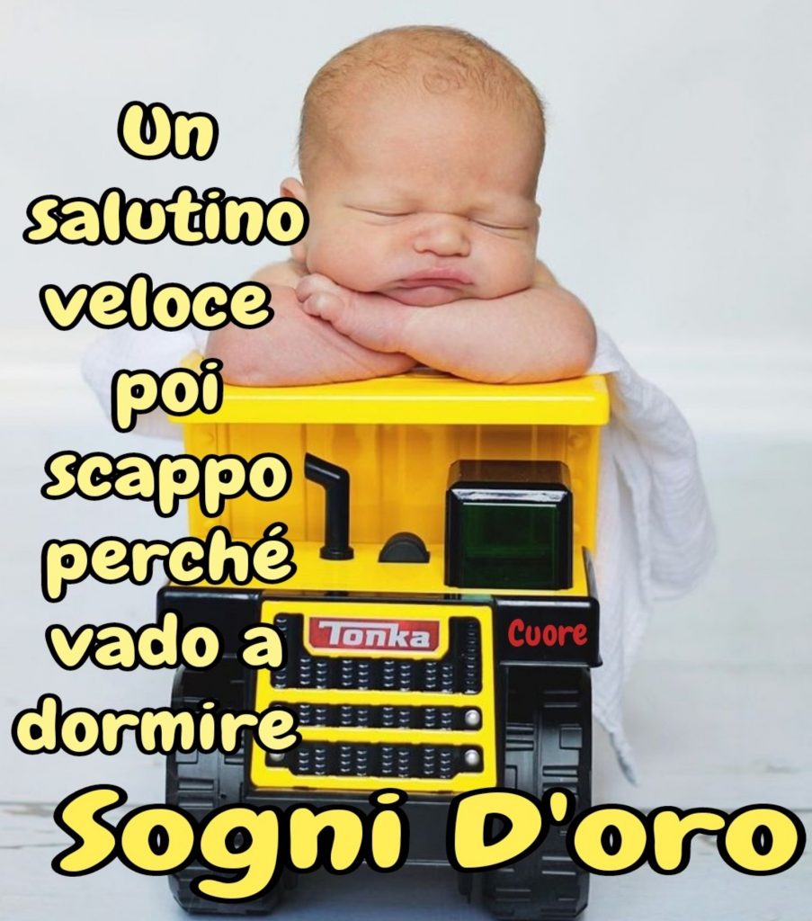 Un salutino veloce e poi scappo perché vado a dormire... Sogni d'Oro