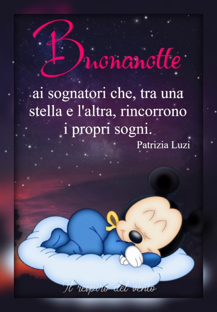 "Buonanotte ai sognatori che, tra una stella e l'altra, rincorrono i propri sogni." - Patrizia Luzi