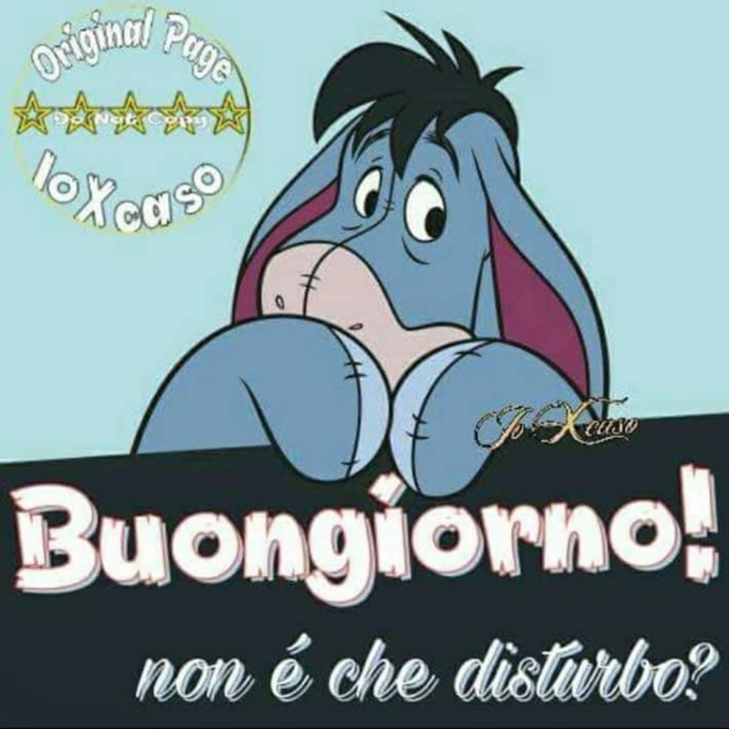 Buongiorno! Non è che disturbo?