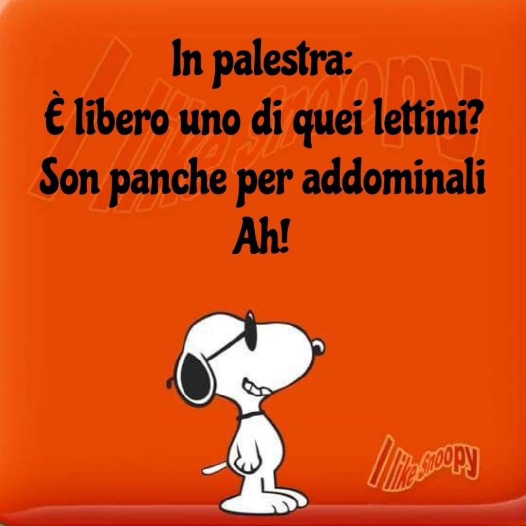 In palestra: - È libero uno di quei lettini? - Son panche per addominali. - Ah!