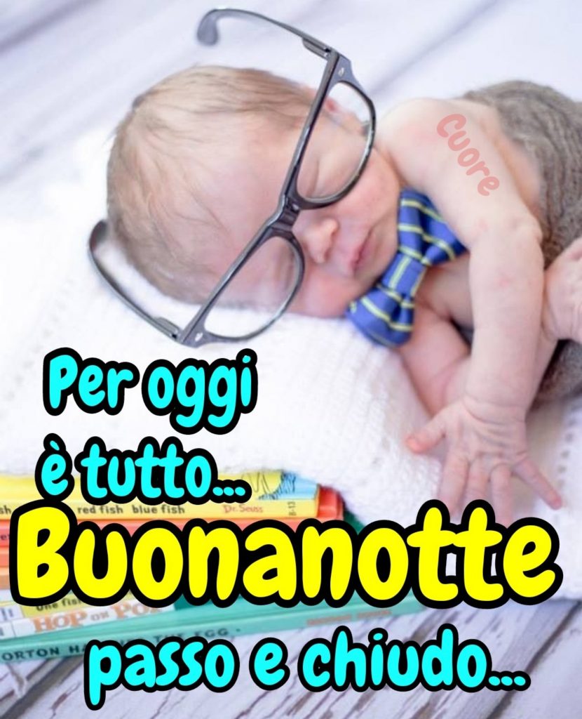 Per oggi è tutto... Buonanotte... Passo e chiudo...