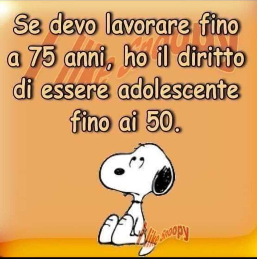 Se devo lavorare fino a 75 anni, ho il diritto di essere adolescente fino ai 50.